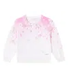 Monnalisa Floral-print Sweater In Pink
