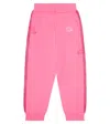 Monnalisa Rhinestone-embellished Track-pants In Rosa Peach