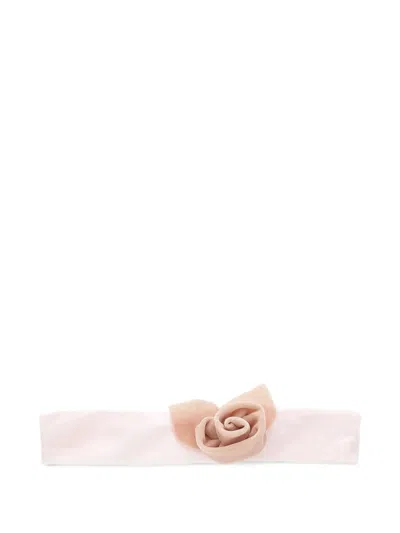 Monnalisa Babies' Floral-detail Elasticated Headband In Pink