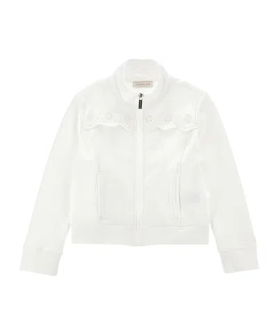 Monnalisa Kids' Floral-lace Sweatshirt In White