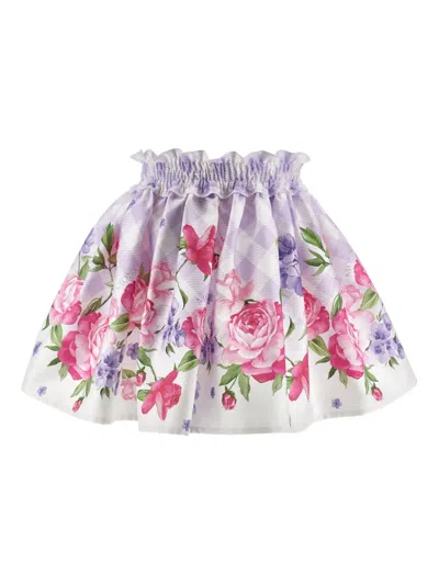 Monnalisa Kids'   Floral Skirt In Pink