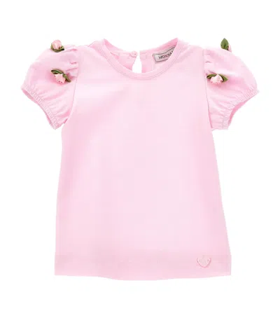 Monnalisa Kids' Flower-appliqué T-shirt
