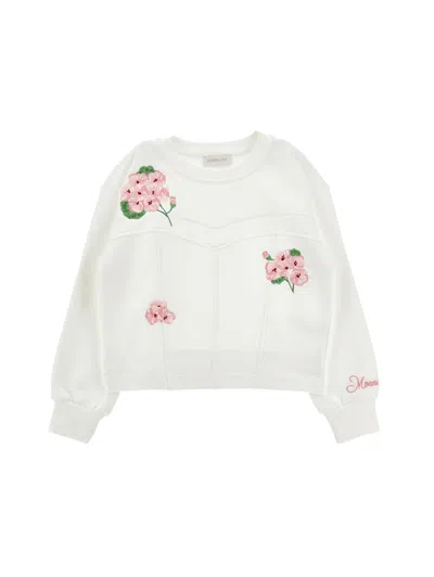 Monnalisa Kids'   Flower Bustier Sweatshirt In Multi