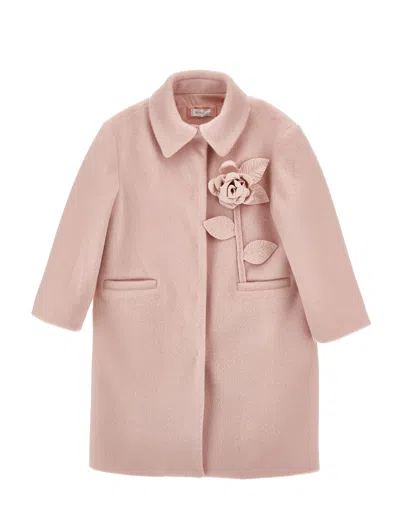 Monnalisa Babies'  Flower Coat In Pink