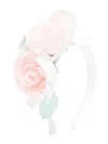 Monnalisa Flower-detailing Silk Headband In Pink