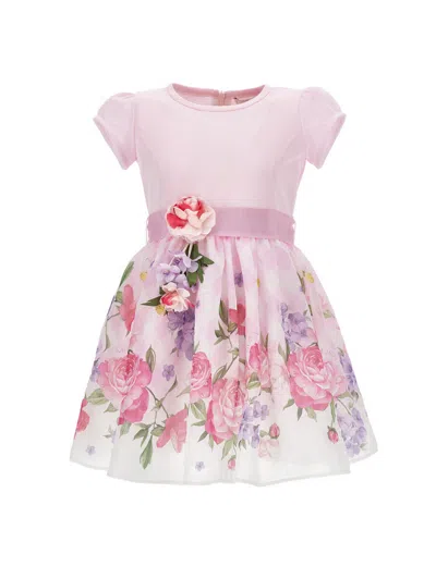 Monnalisa Kids' Flower Dress Pink