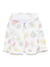 Monnalisa Flower-print Windbreaker In White