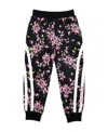 Monnalisa Flower Scraping Jogging Pants In Black