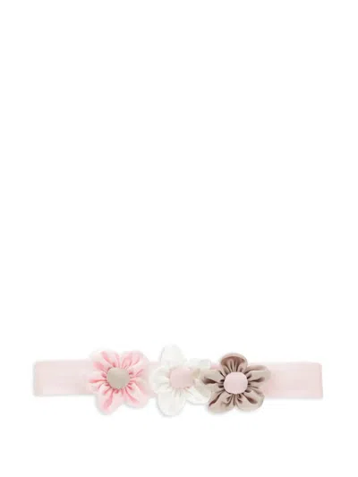 Monnalisa Babies' Flower-appliqué Hair Band In Pink