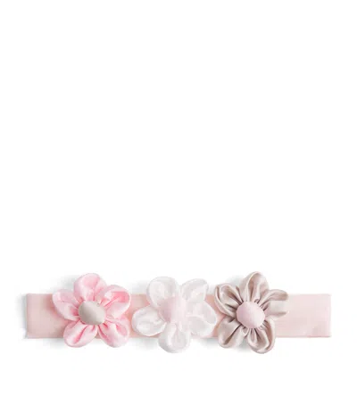 Monnalisa Flower-appliqué Headband In Pink
