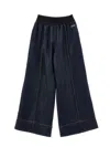 Monnalisa Flowing Denim Trousers In Blue