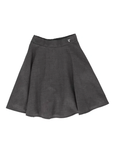 Monnalisa Kids' Fluid Blend Circle Skirt In Gray