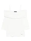 Monnalisa Folded-edge Top In White
