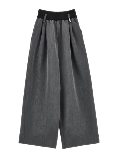 Monnalisa Kids'   Formal Trousers With Elastic In Gray