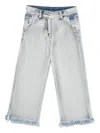 Monnalisa Frayed-hem Jeabs In Blue