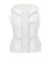 Monnalisa Leichte Wattierte Weste Mit Kapuze In White