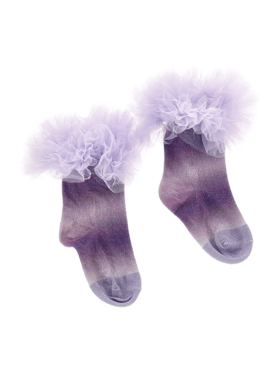 Monnalisa Kids'   Frou Frou Socks In Purple