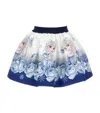 Monnalisa A-line Twill Miniskirt In Multi