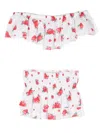 Monnalisa Fruit-print Skirt Set In White