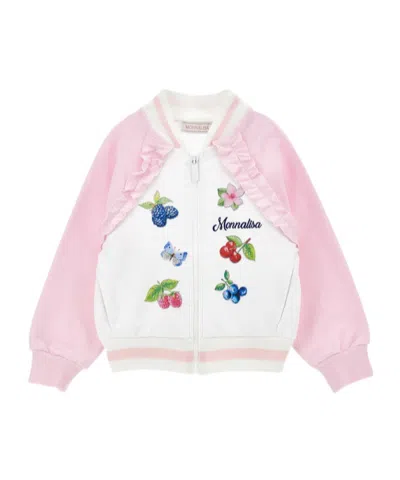 Monnalisa Kids' Fruit-print Sweatshirt In Pink