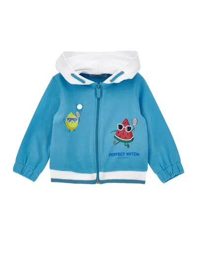 Monnalisa Kids'   Fruit Print Sweatshirt In Blue