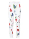 Monnalisa White Leggings For Girl With Fruit In White