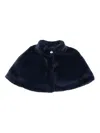 Monnalisa Fur Jacket In Blue