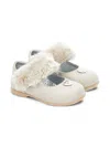 Monnalisa Fur-trimmed Ballet Flats In Neutral