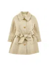 Monnalisa Trenchcoat Aus Gabardine In Beige