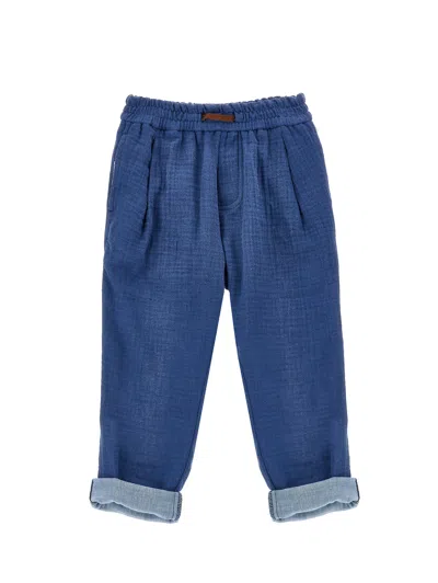 Monnalisa Kids' Gaze-hosen In Blue