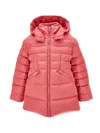 Monnalisa Genuine Down Technical Fabric Down Jacket In Azalea