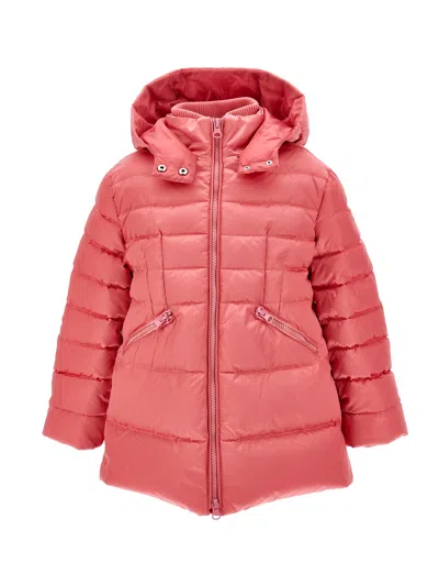 Monnalisa Kids'   Genuine Down Technical Fabric Down Jacket In Azalea
