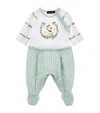 Monnalisa Cotton Duck Print Gingham All-in-one