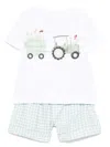 Monnalisa Gingham Bermuda Shorts Set In 绿色
