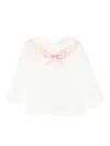Monnalisa T-shirt Mit Schleife In White