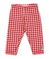 Monnalisa Gingham Check-print Leggings In Pink