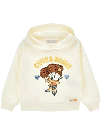 Monnalisa Girl's Cozy Mini Sweatshirt In Soft Fleece In Neutral