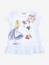 Monnalisa X Disney Alice-print T-shirt In Blue