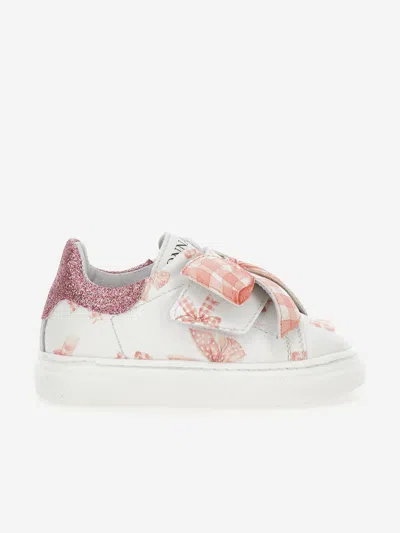 Monnalisa Kids' Girls Bow Trainers In White