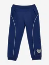 Monnalisa Girls Contrast Piping Joggers In Blue