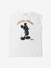 Monnalisa Mickey-print T-shirt In White