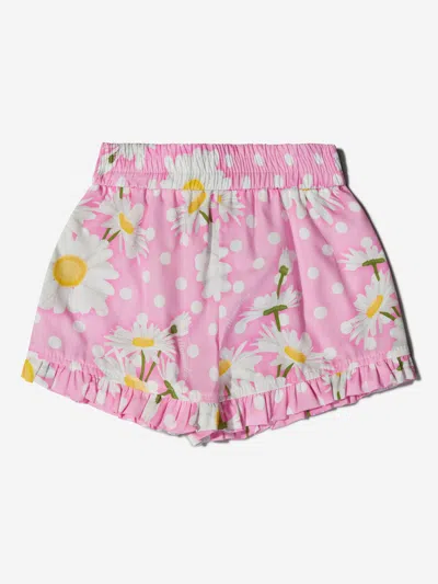 Monnalisa Kids' Girls Cotton Poplin Daisy Shorts 12 Yrs Pink