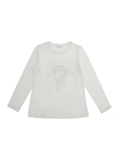 Monnalisa Girls' Cotton T-shirt In White
