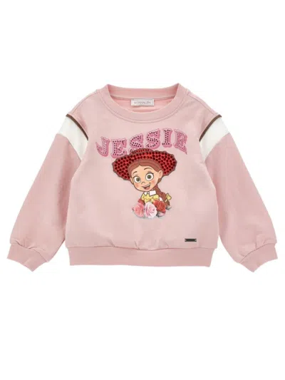 Monnalisa Girls' Cozy Knit Sweater In Pink