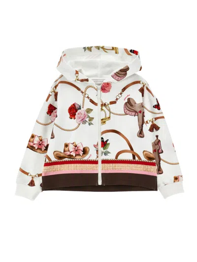 Monnalisa Girls' Cozy Sweater Sweatshirt In White