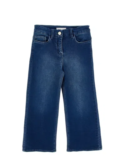 Monnalisa Girls Denim Jeans In Denim Blue