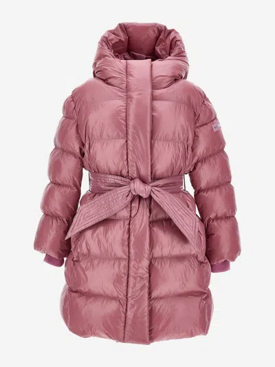 Monnalisa Kids'  Girls Down Padded Coat In Blush Pink