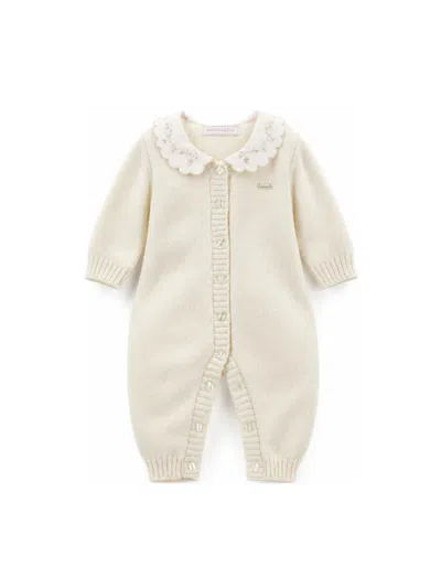 Monnalisa Girls' Dress In Neutral