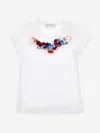 Monnalisa Girls Flower And Fruit T-shirt In White