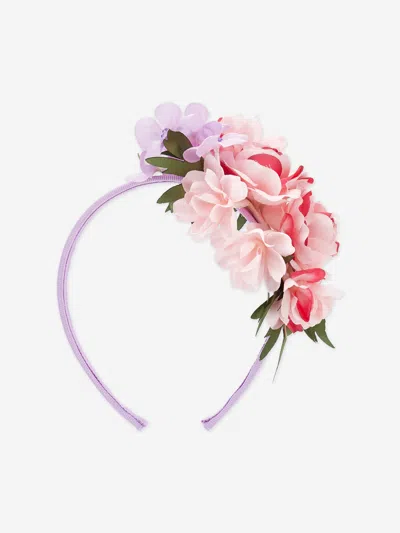 Monnalisa Kids'  Girls Flower Headband In Pink